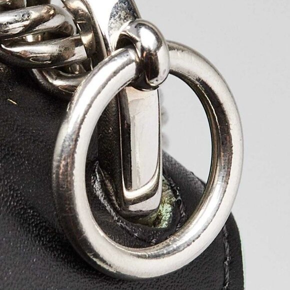 Fendi Black Scalloped Leather Mini I Kan Studded Chain Shoulder Bag 8M0381 - Picture 11 of 12